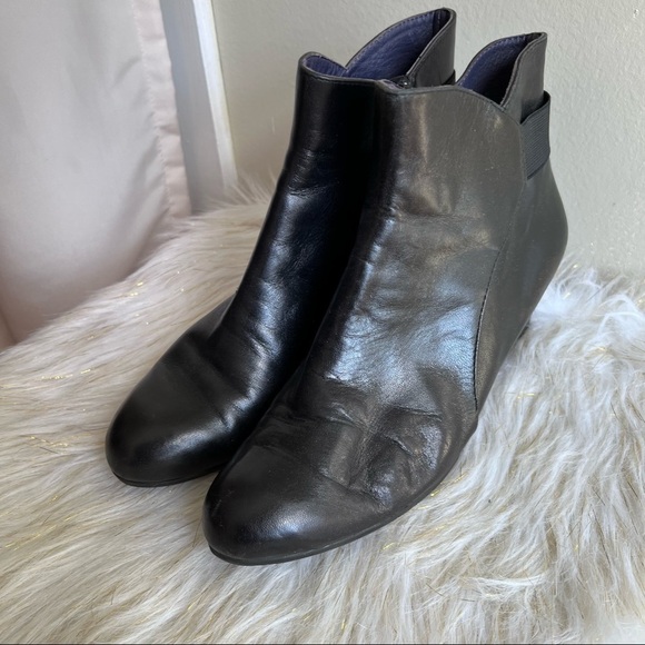 Vaneli black faux leather boots shoes size 9.5M - Picture 5 of 16